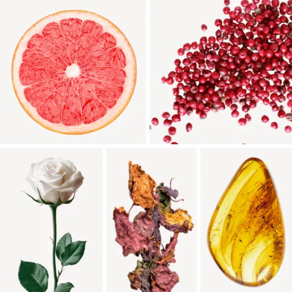Duftnoten: Grapefruit, rosa Pfeffer, Rose, Patschuli, Bernstein